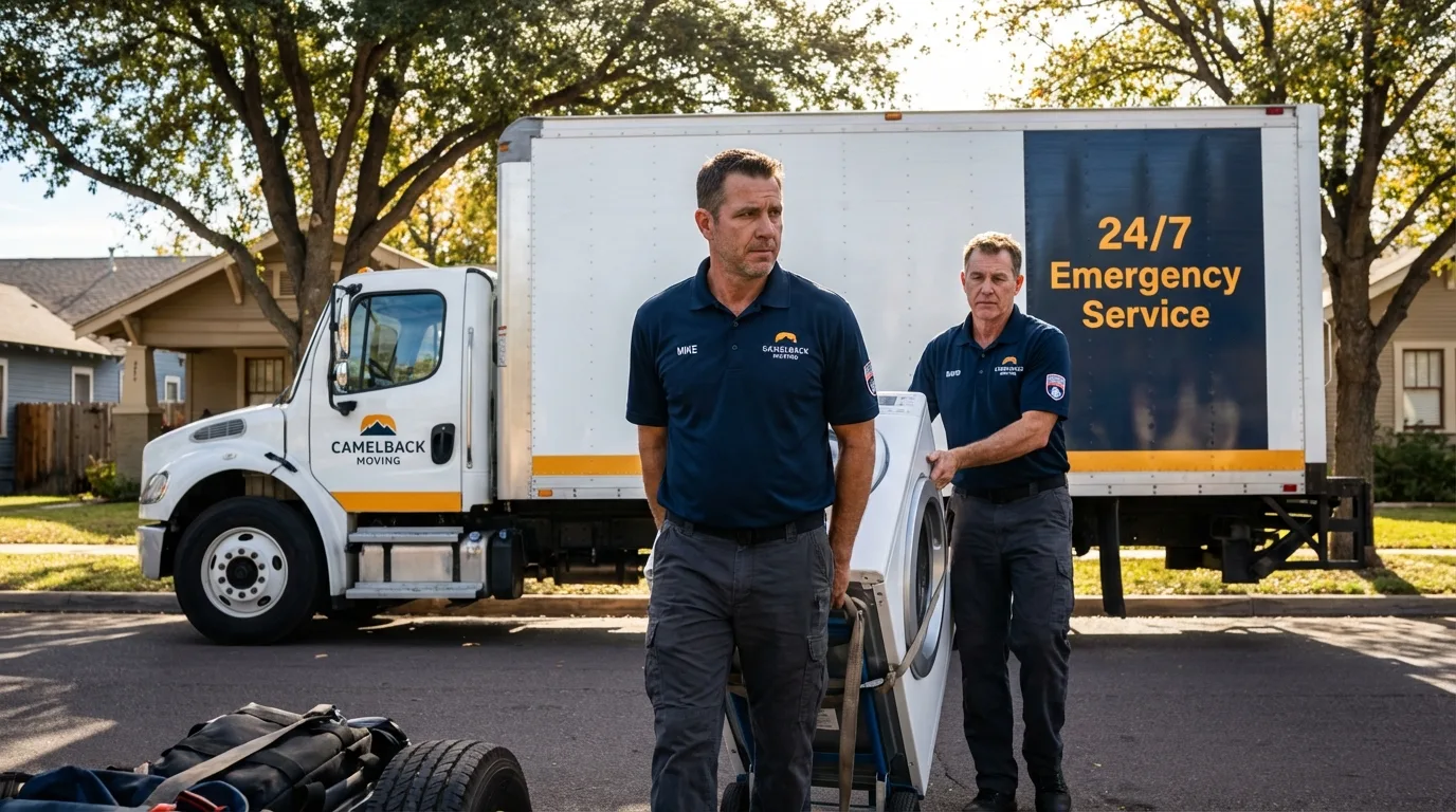 CamelBack Moving crew loading furniture in Ridgecrest, CA